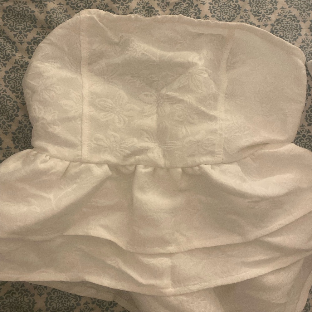 White Ruffle Summer Tube Top - Picture 3 of 3